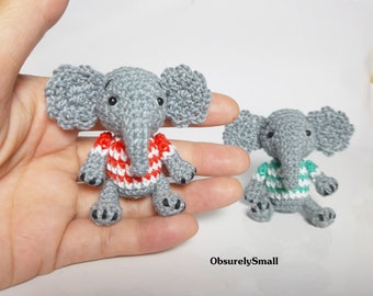 Elephant - Tiny Crochet Elephant - Amigurumi Elephant - Made to Order