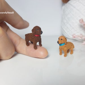 Labrador - Tiny Labrador Crochet - Miniature dog - Miniature Labrador Tiny Amigurumi Crochet Animal - Made to order