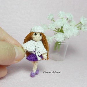 Tiny Crochet Doll: Handmade Amigurumi Figurine (1.8 Inch)