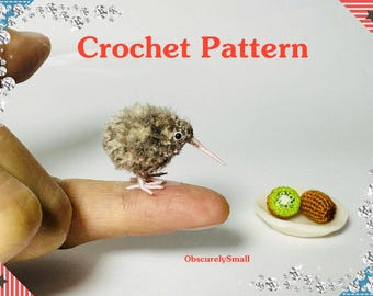 Mini Crochet Kiwi Bird Pattern: Tiny Doll (PDF Pattern)