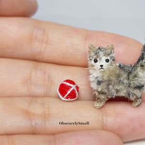 Micro Crochet Fluffy Cat - Amigurumi Cat - Made to Order