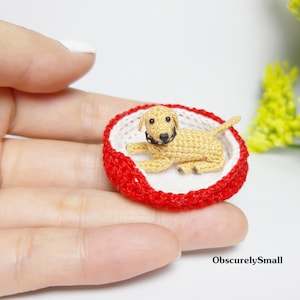Tiny Labrador Crochet - Miniature Labrador Tiny amigurumi crochet animal - Amigurumi Dog - Mini Crocheted Dog - Made to order