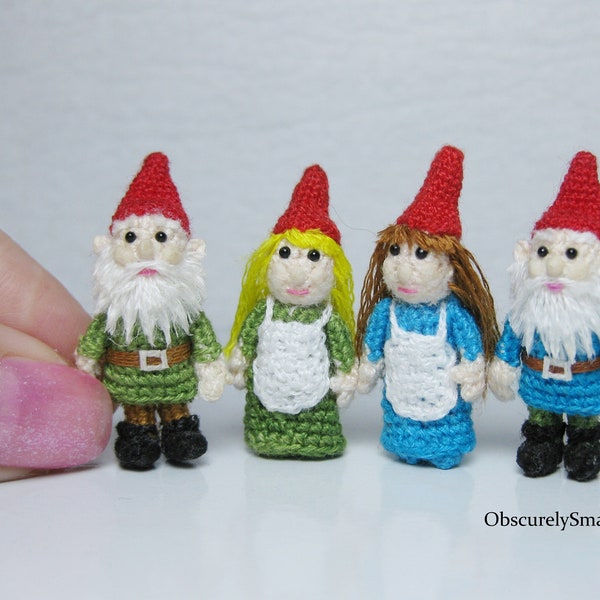 Gnome - Tiny Crochet Gnome - Amigurumi Gnome - Fait sur commande