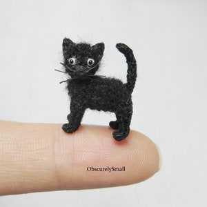 Fluffy Tiny Crochet Cat - Amigurumi Cat - Made to Order