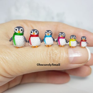 Pinguin - Kleine Gehäkelte Pinguine - Miniatur PinguinFamilie - Amigurumi Tiere - Auf Bestellung