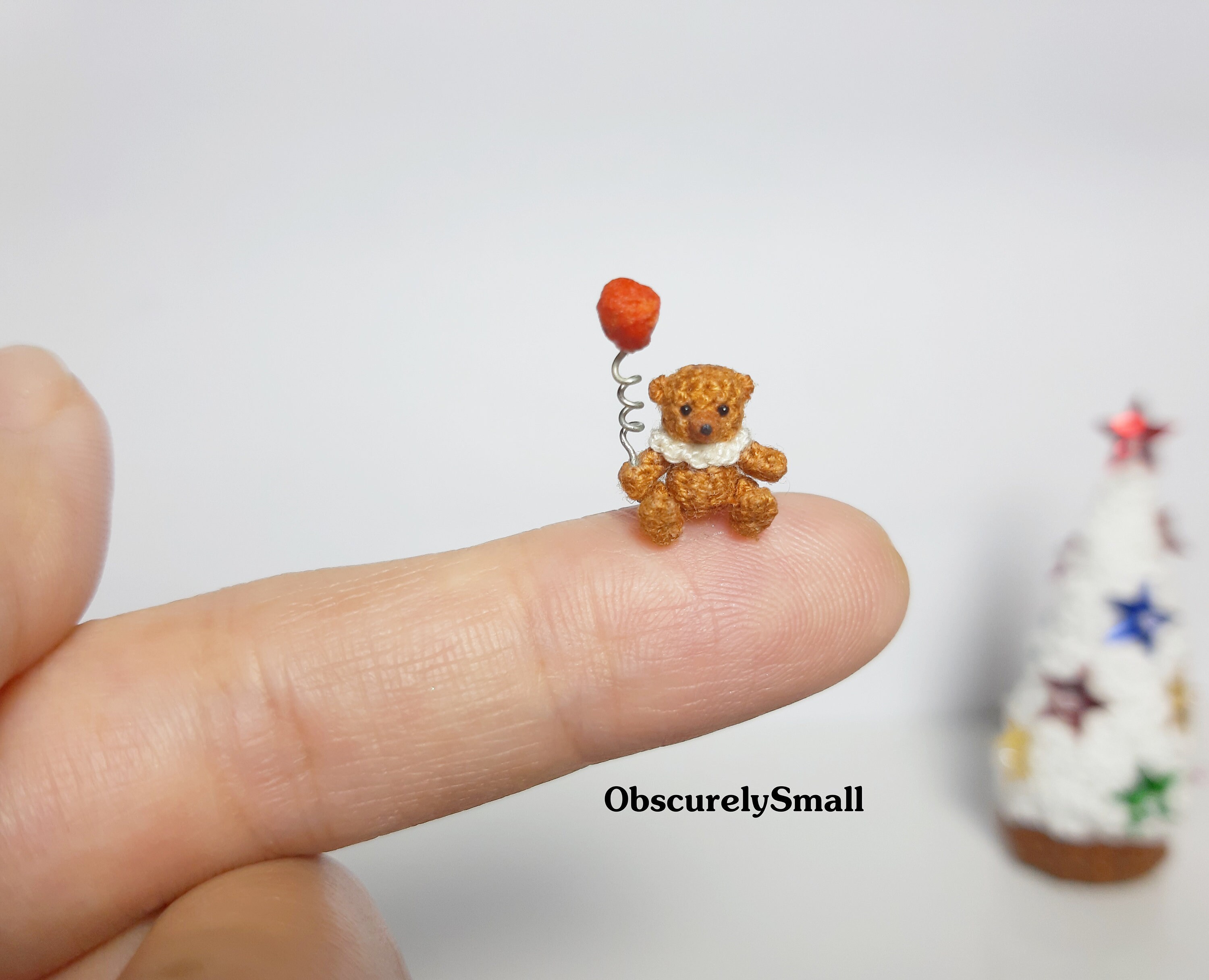 Micro Crochet Bear tiny Bear Amigurumi Animals Dolls Etsy