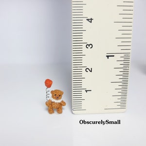 Micro crochet bear Tiny Bear Amigurumi Animals Dolls House Toys image 4