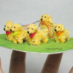 Mini Crochet Golden Retriever - Amigurumi Dog - Made to Order