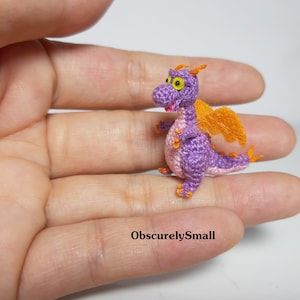 Dragon Winged - Tiny Crochet Miniature - Tyrannosaurus -  Dino - Stuffed Animals - Made To Order