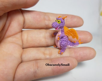 Dragon Winged - Tiny Crochet Miniature - Dino - Stuffed Animals - Made To Order