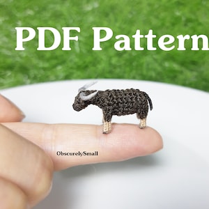 Crochet  Water Buffalo Pattern - Amigurumi Pattern - PDF File Instant Download - Crochet Animal Pattern