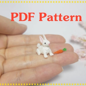 Mönster för liten virkad kanin - Amigurumi-mönster - PDF-filer direkt nedladdning