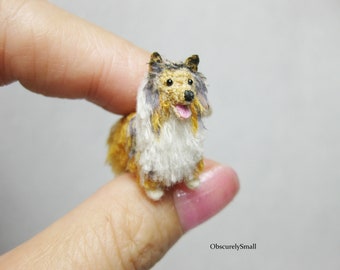 Miniature Croche Rough Collie - Amigurumi Dog - Made to Order
