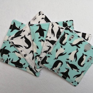 Penguin herbruikbare doekjes, herbruikbare wattenschijfjes, milieuvriendelijke doekjes voor het verwijderen van make-up