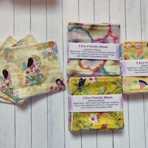Wiederverwendbare Baumwoll-Gesichtstücher: Florale Bambus-Make-up-Entferner-Pads, umweltfreundliches Geschenk