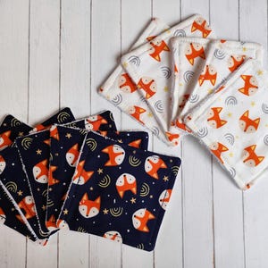 Fox gift, Reusable fox face pads, Reusable cotton pads, eco friendly gift, bamboo Make Up pads, plastic free gift