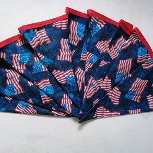 American flag bunting, USA bunting, fabric pennants, 4th July wall decor, Bright bunting, patriotic bunting