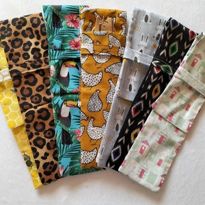 Travel cutlery pouch, on the go cutlery holder, cutlery pouch, autumn gift, eco friendly gift, bee gift, owl gift