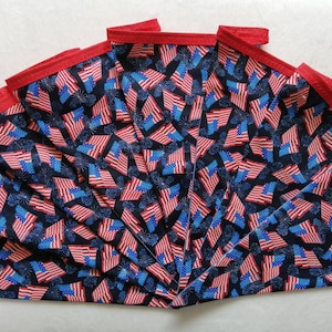 American flag bunting, USA bunting, fabric pennants, 4th July wall decor, Bright bunting, stars and stripes, patriotic bunting