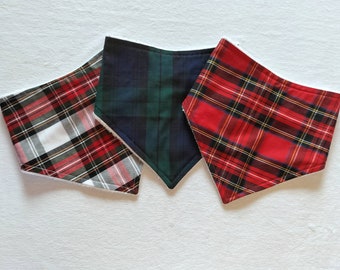 Tartan baby Bib, plaid baby bib, bandana bib, Scottish baby gift, new baby gift, tartan baby gift