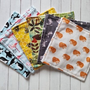 Fancy Face Cloths, Animal Bamboo Baby Wipes, bamboo reusable cloths