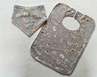 Zodiac Baby bib, star sign baby gift, dribble bib, glow in the dark feeding bib