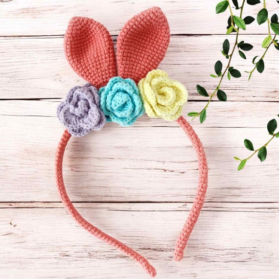 Adorable hand made headband Bow Ear Warmer, Bow Headband, Crochet Bow Head Wrap, Bow  main image 2