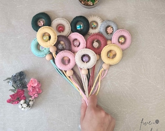 Makramee-Autospiegelanhänger, Diffusor für ätherisches Öl, hängendes Autodekor