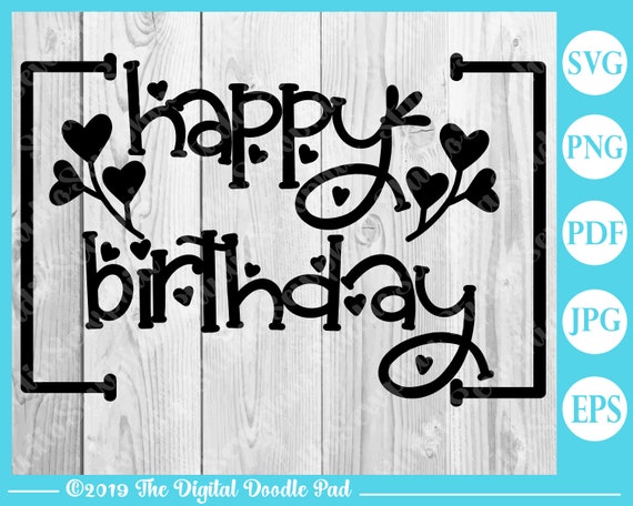 Download Happy Birthday SVG Vector Word Art Clip Art For Crafters ...