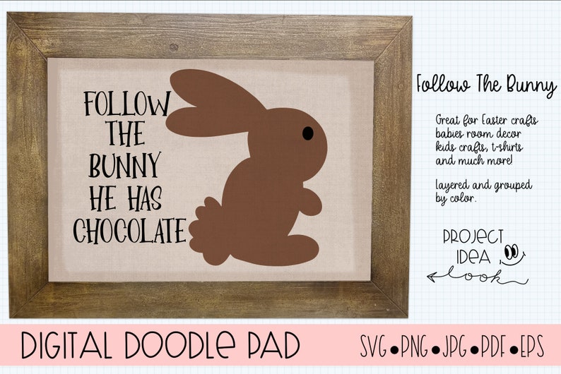 Download Easter Bunny SVG. Chocolate Rabbit Vector Clip Art For | Etsy