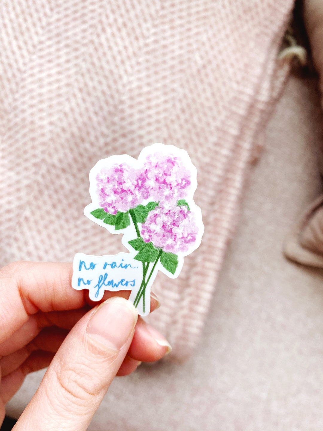Hydrangea Sticker: Floral Illustration for Scrapbooks & Planners - Etsy