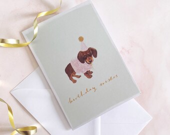 Dachshund Dog & Present Birthday Card - Oakhill Veterinary Group - Windermere Vets - View #10