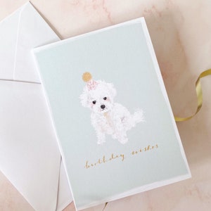 Bichon Frise Birthday Card Bichon Frisée Dog Birthday Cards Bichon Frise Owner Card For Dog Lovers