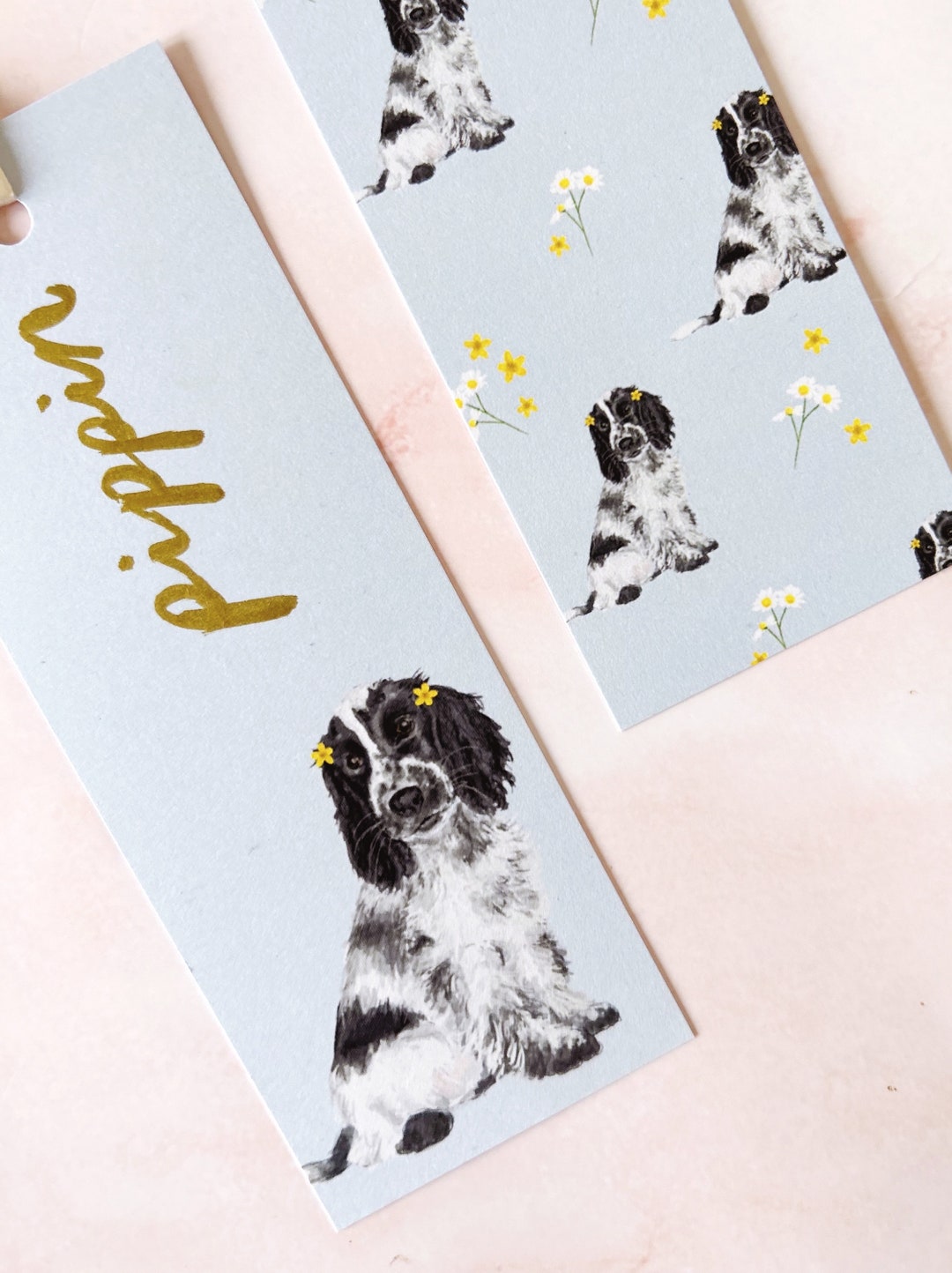 Personalized Blue Roan Cocker Spaniel Bookmark: Dog Lover Gift - Etsy