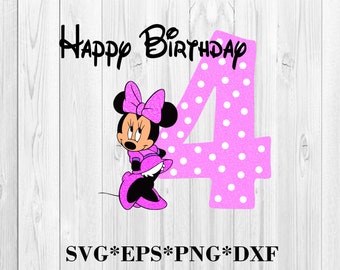 Minnie Mouse Number Etsy