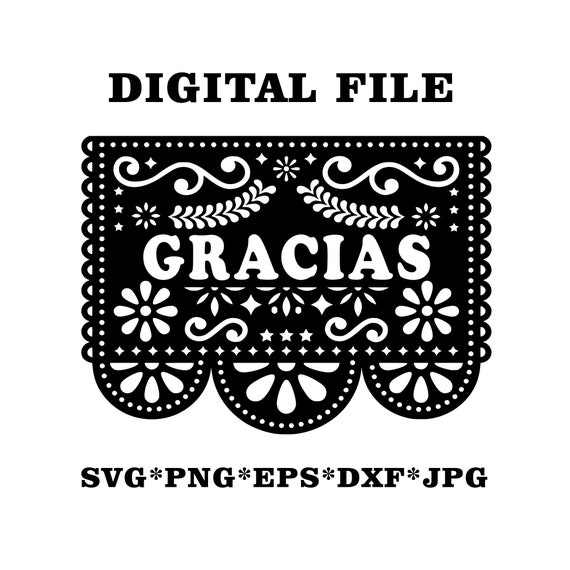 Download Papel Picado SVG Digital File Gracias svg Instant Download ...