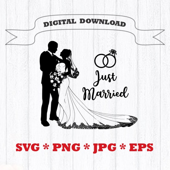 Download Just Married Svg Wedding Svg Split Wedding Svg Bride Svg Etsy