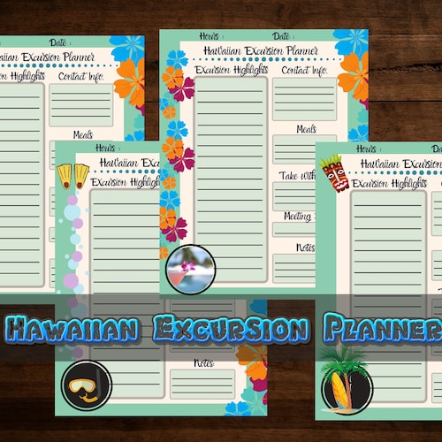Daily Travel Itinerary Planner Printable PDF Undated Etsy
