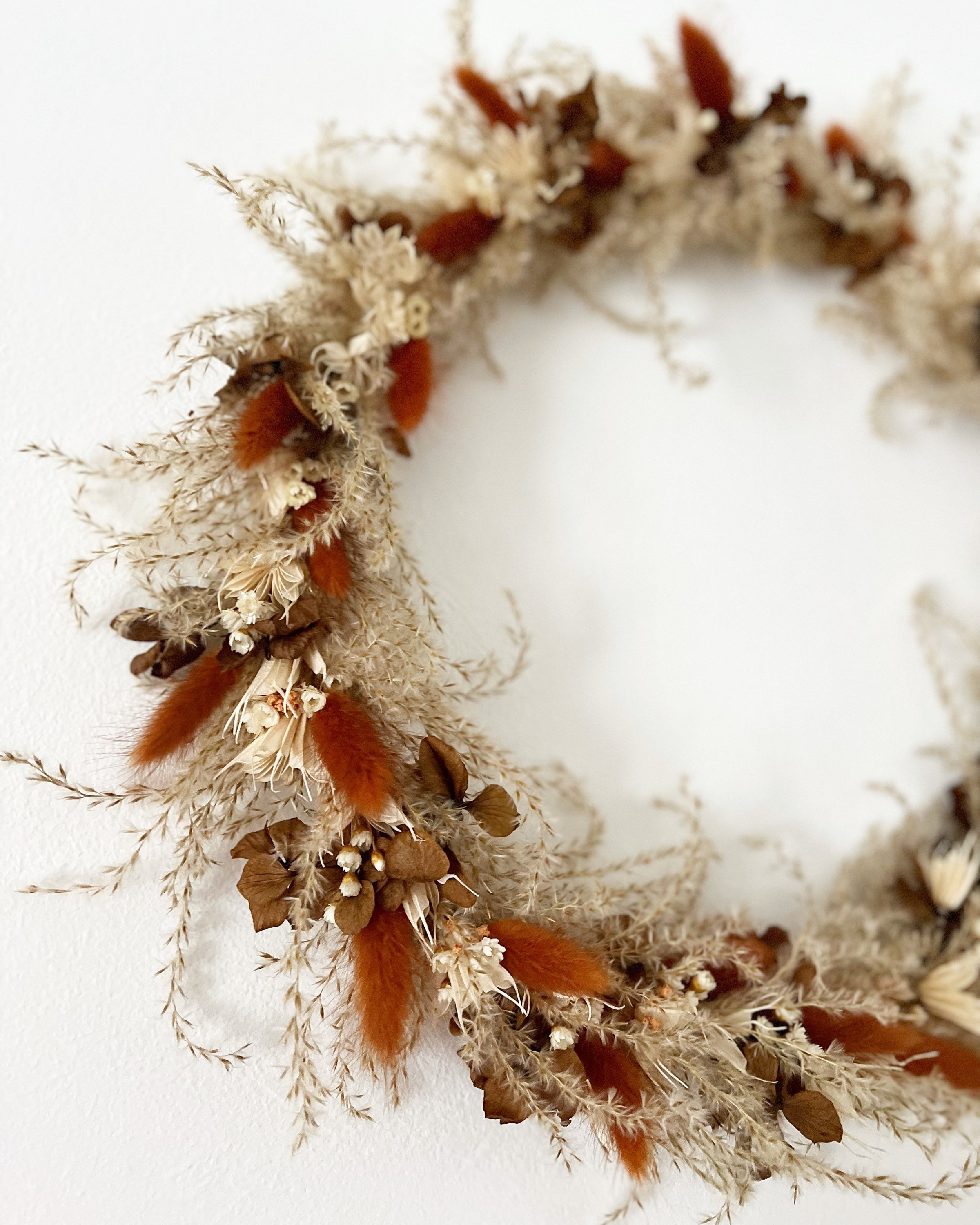 Couronne Ella, Couronne Décorative Fleurs Séchées, Esprit Bohème