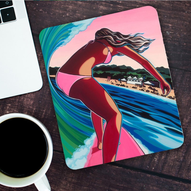 Surfing Mouse pad 9x7 inch Laptop pad Office PC Mouse pad Etsy