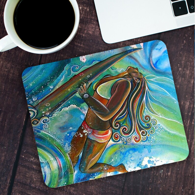 Surfing Mouse pad 9x7 inch Laptop pad Office PC Mouse pad Etsy