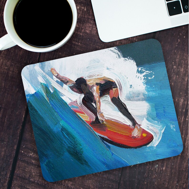Surfing Mouse pad 9x7 inch Laptop pad Office PC Mouse pad Etsy