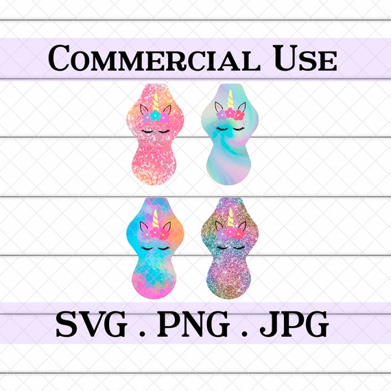 Unicorn Lip Balm Holder Neoprene Template Jpg Png Svg Etsy