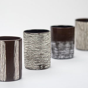 5oz Handmade coffee cup, Textured ceramic cup, Cortado cup, Housewarming gift, Birthday, Coffee lover, Unique design, Christmas gift