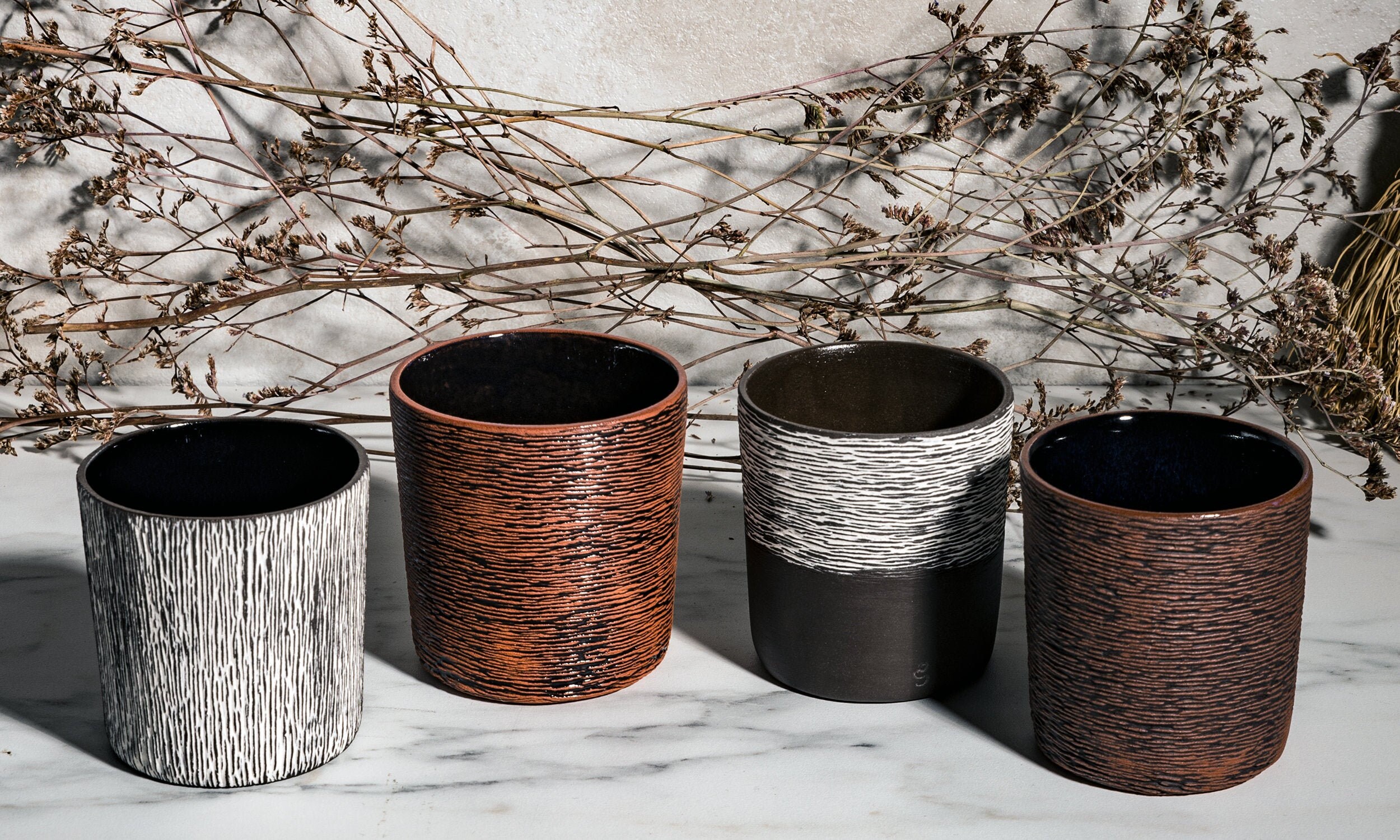 Tasse à Café 10Oz, Tasse en Céramique, Unique, Texturée Faite La Main, Au Design Minimaliste, Cadeau