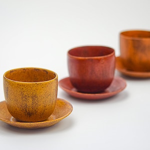 5oz handmade coffee cup & saucer, Unique cup, Espresso cortado cup, Mother&#39;s day gift, Birthday gift, Foodie, Coffee lover, Ceramic cup
