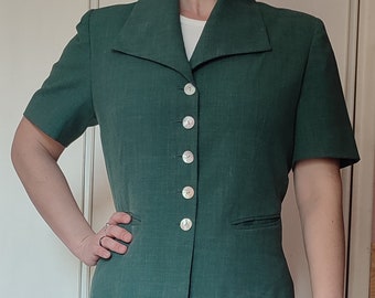 Veste à manche courte 1.2.3 Paris vintage 80' verte