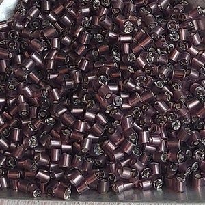 2mm Dark Eggplant Silver Lined Glass Tube Beads: DIY Jewelry Making