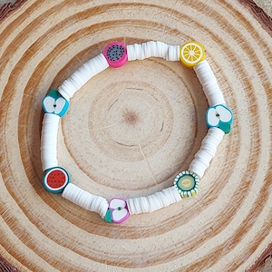 Colorful Beaded Bracelets, Summer Fruit Stackable Bracelets, Colorful Bracelets, Summer Bracelets, Gift for Her, Made in Greece