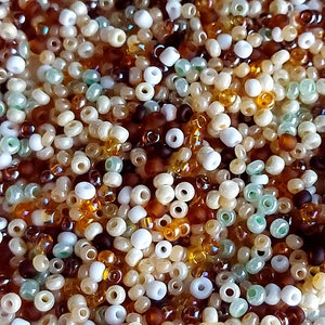 Mix Seed Beads 40g , Mixed Colors Sizes ,Glass Seed Beads ,Mix Color Rocailles, DIY jewelry making, Craft Supplies